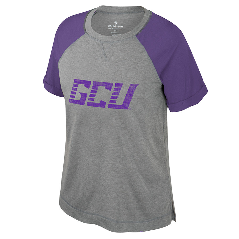 NCAA Grand Canyon Antelopes Women's Colosseum Portia Colorblock T-Shirt - Gray