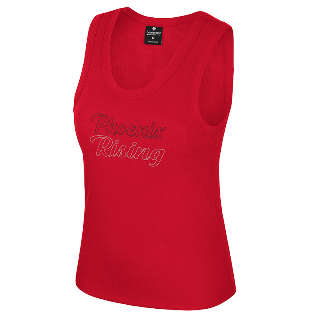 Phoenix Rising Women's Colosseum Thropp Ribbed Tank Top - Red