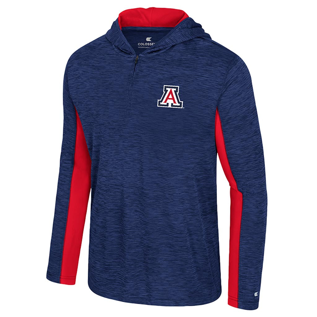 NCAA Arizona Wildcats Colosseum Always Sunny Hooded 1/4 Zip - Red