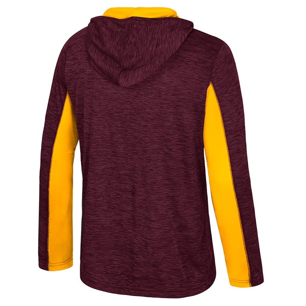 NCAA Arizona State Sun Devils Colosseum Always Sunny Hooded 1/4 Zip - Maroon