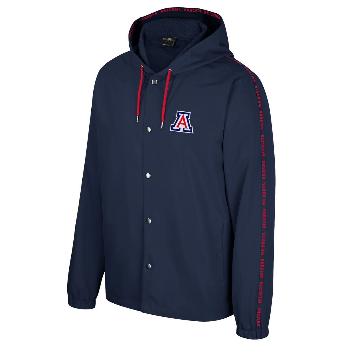 NCAA Arizona Wildcats Colosseum Brewster Snap-Up Hooded Jacket