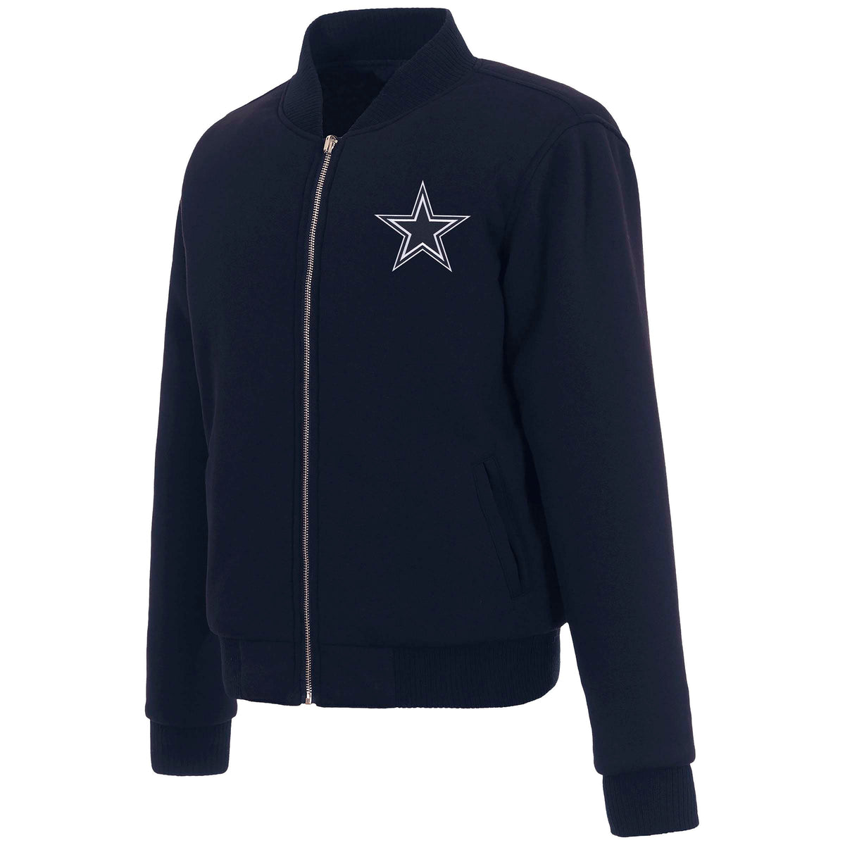NFL Dallas Cowboys Women's JH Design Reversible Jacket- Navy