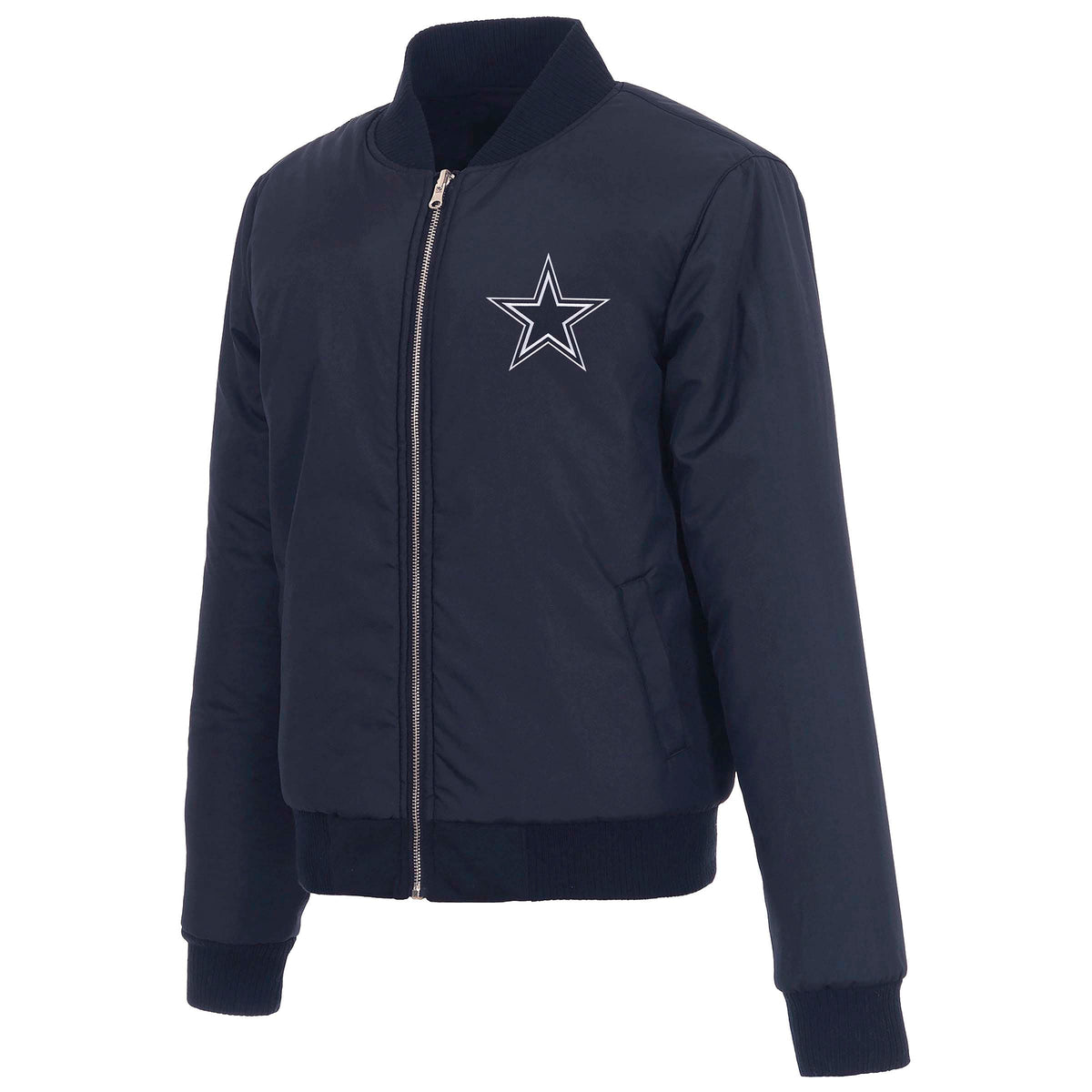 NFL Dallas Cowboys Women's JH Design Reversible Jacket- Navy