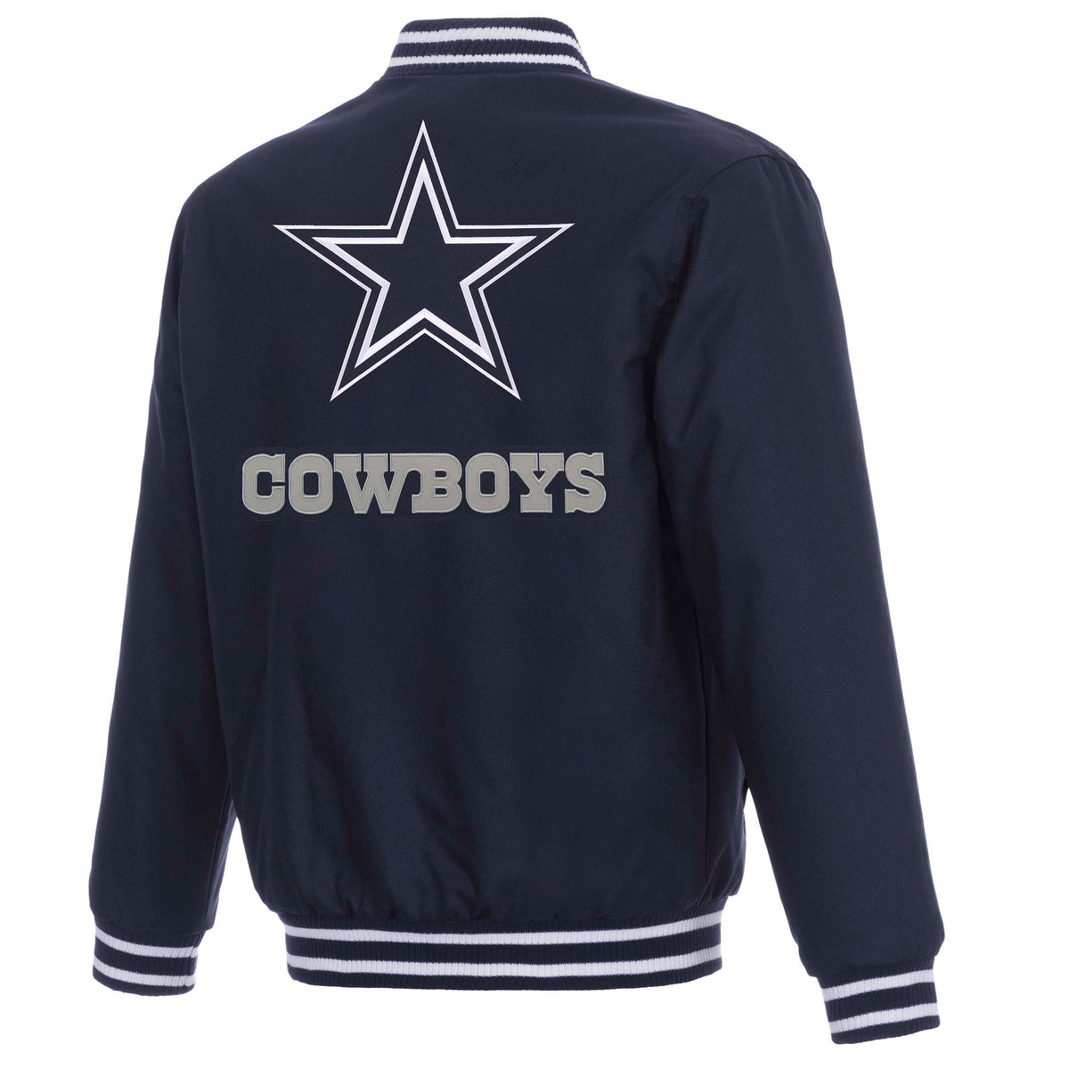 NFL Dallas Cowboys JH Design Poly-Twill Jacket- Navy