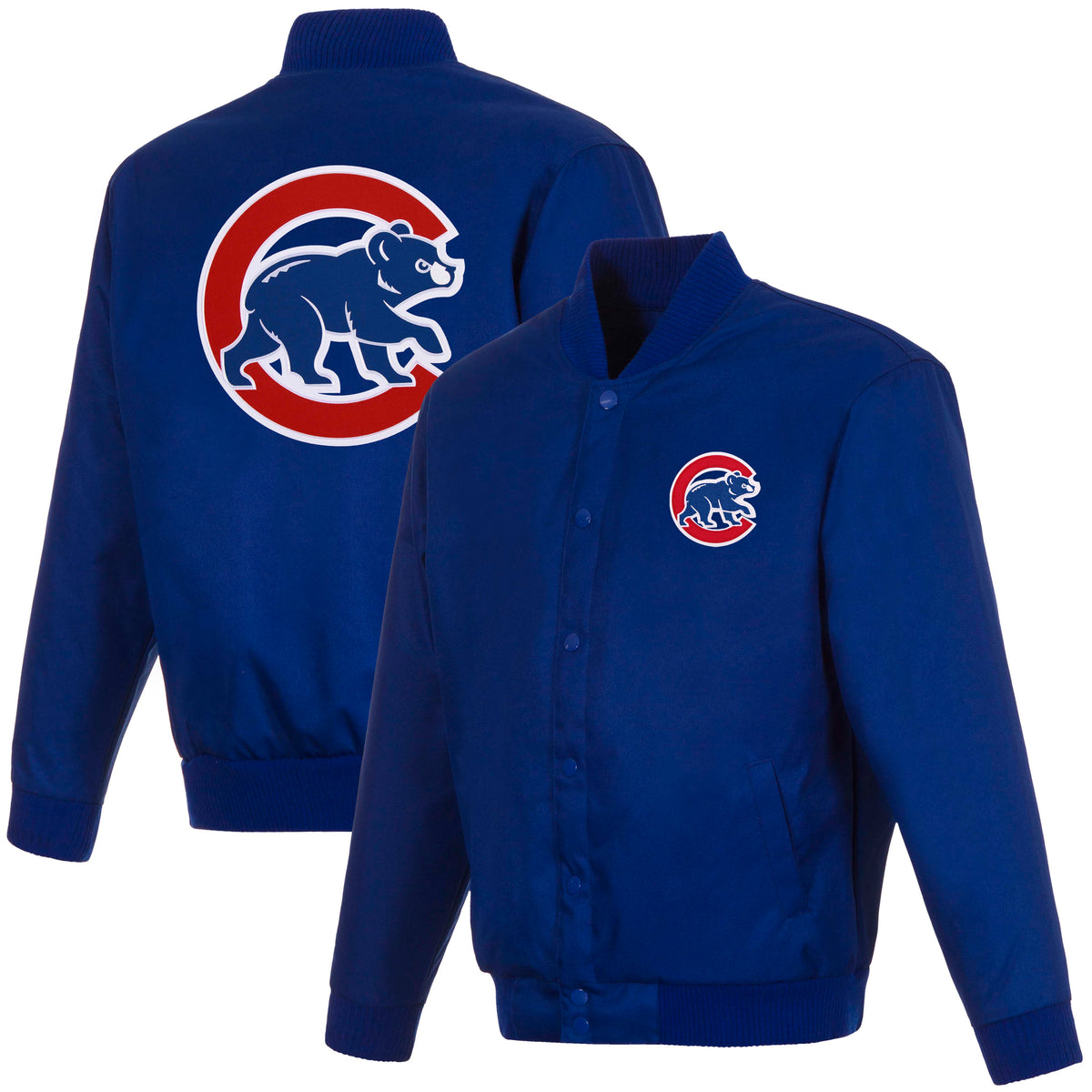 MLB Chicago Cubs JH Design Poly-Twill Jacket- Blue