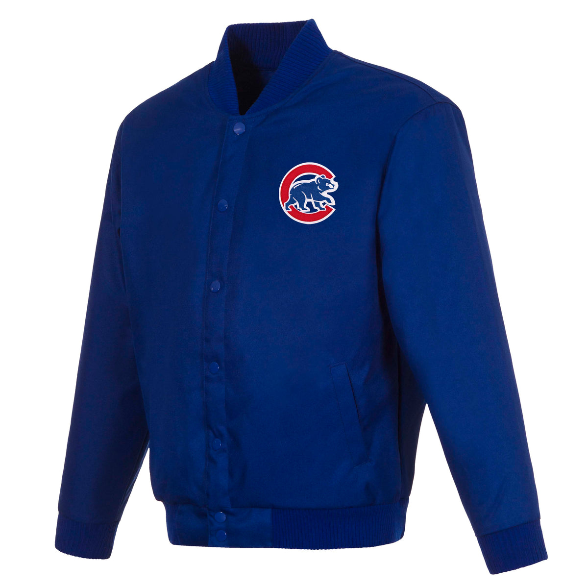 MLB Chicago Cubs JH Design Poly-Twill Jacket- Blue