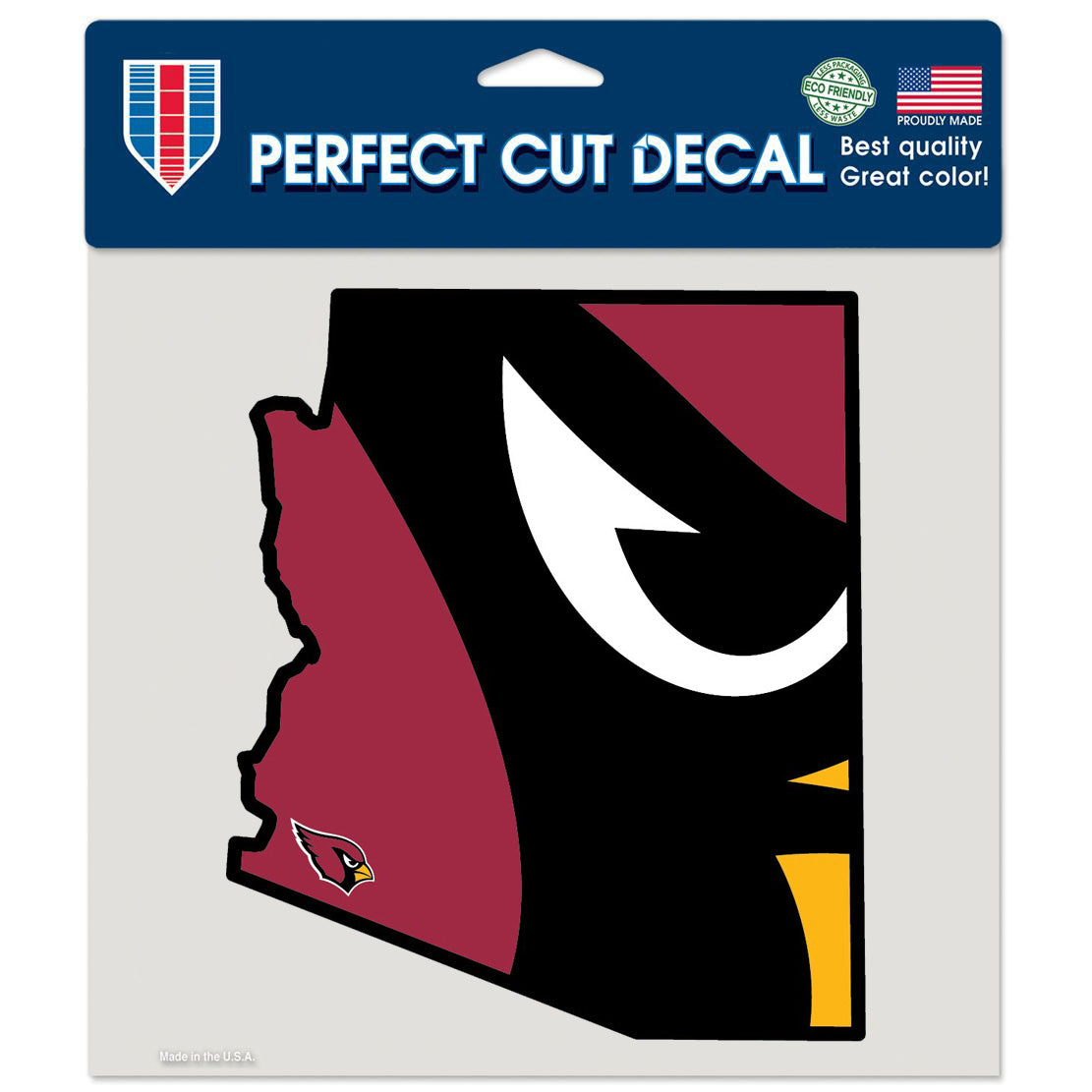 NFL Arizona Cardinals WinCraft 8&quot; x 8&quot; State Cutout Decal