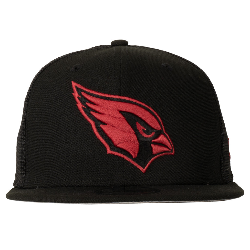 NFL Arizona Cardinals New Era Shadowline 9FIFTY Snapback Trucker Hat - Black