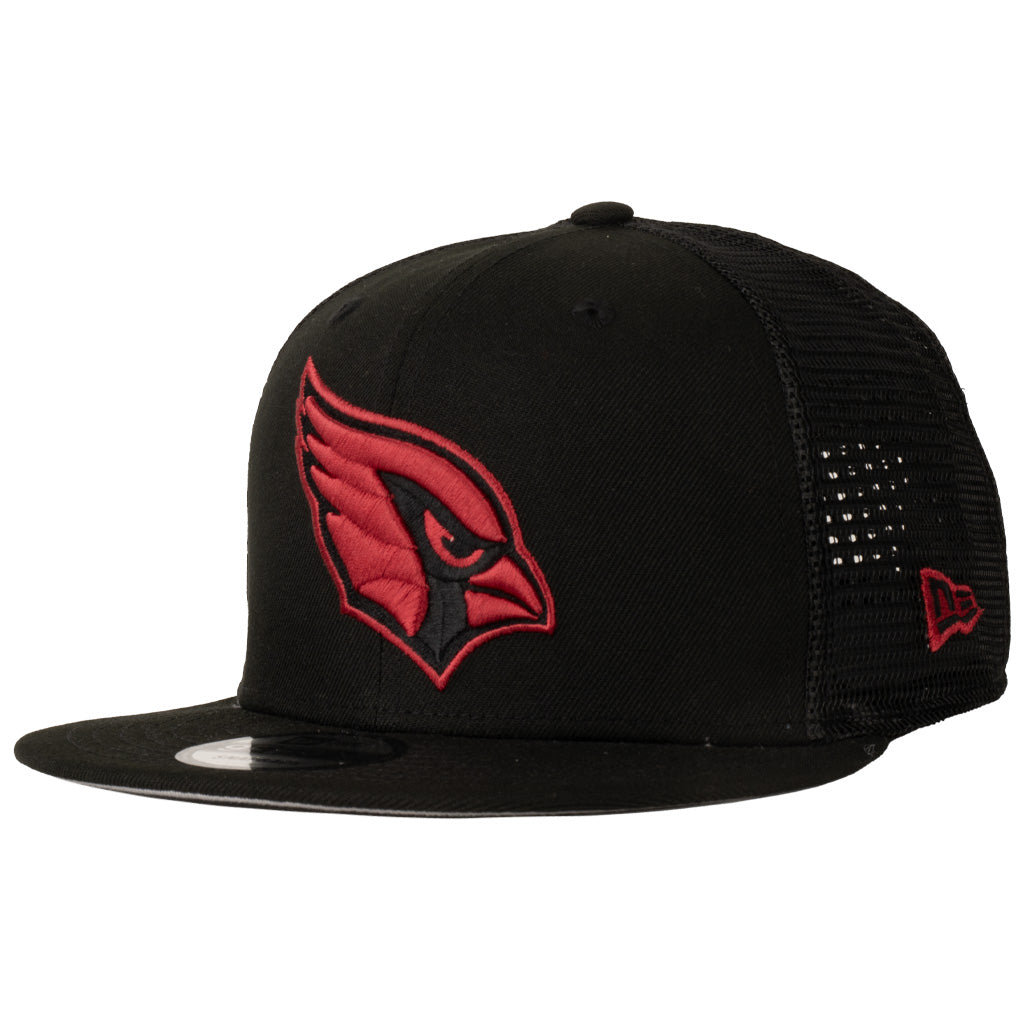 NFL Arizona Cardinals New Era Shadowline 9FIFTY Snapback Trucker Hat - Black