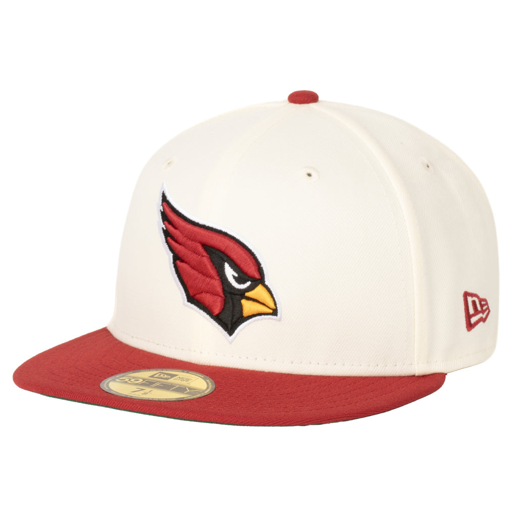 NFL Arizona Cardinals New Era Two-Tone Chrome 59FIFTY Fitted Hat - Cream