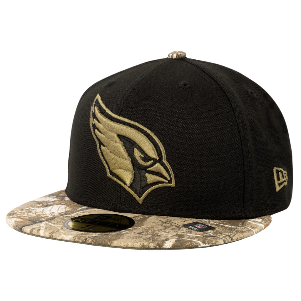 NFL Arizona Cardinals New Era Two-Tone Real Tree Shadow 59FIFTY Fitted Hat - Black