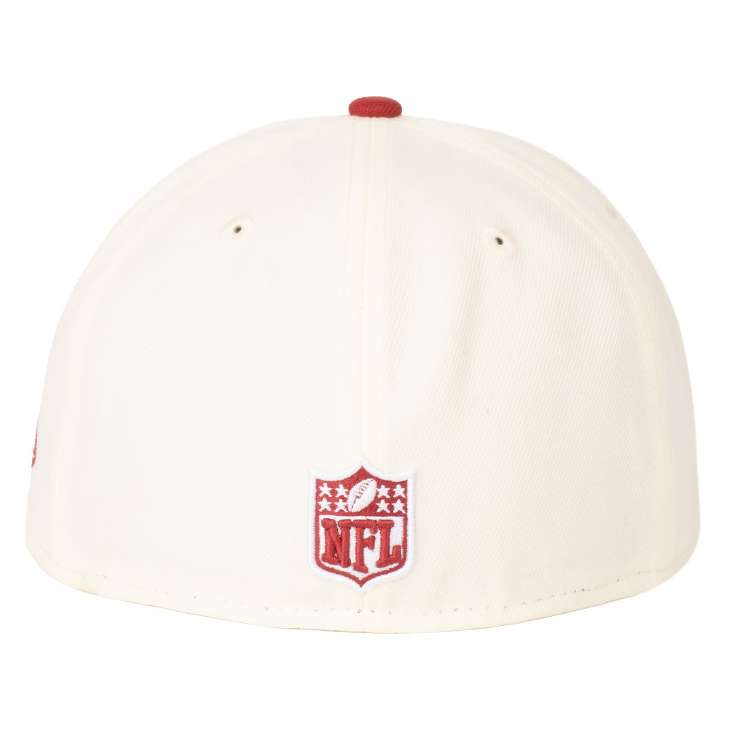 NFL Arizona Cardinals New Era Two-Tone Chrome 59FIFTY Fitted Hat - Cream
