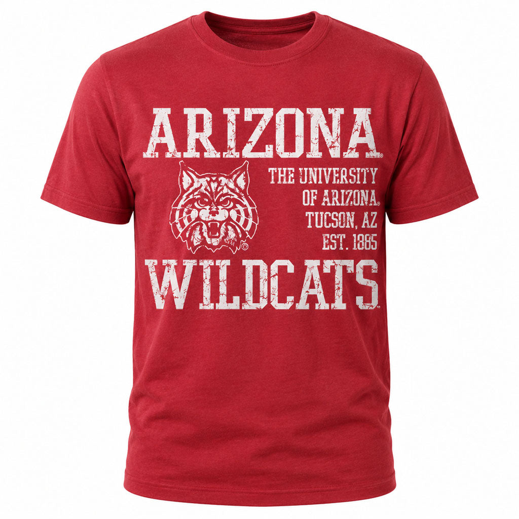 NCAA Arizona Wildcats Blue 84 Work Study Heritage Heavy T-Shirt - Red