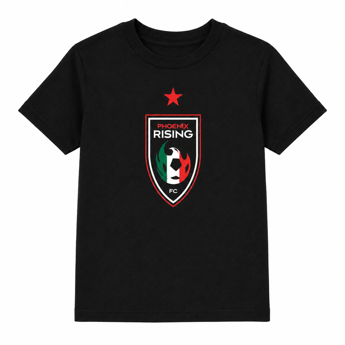 Phoenix Rising Youth Mexico Flag T-Shirt - Black