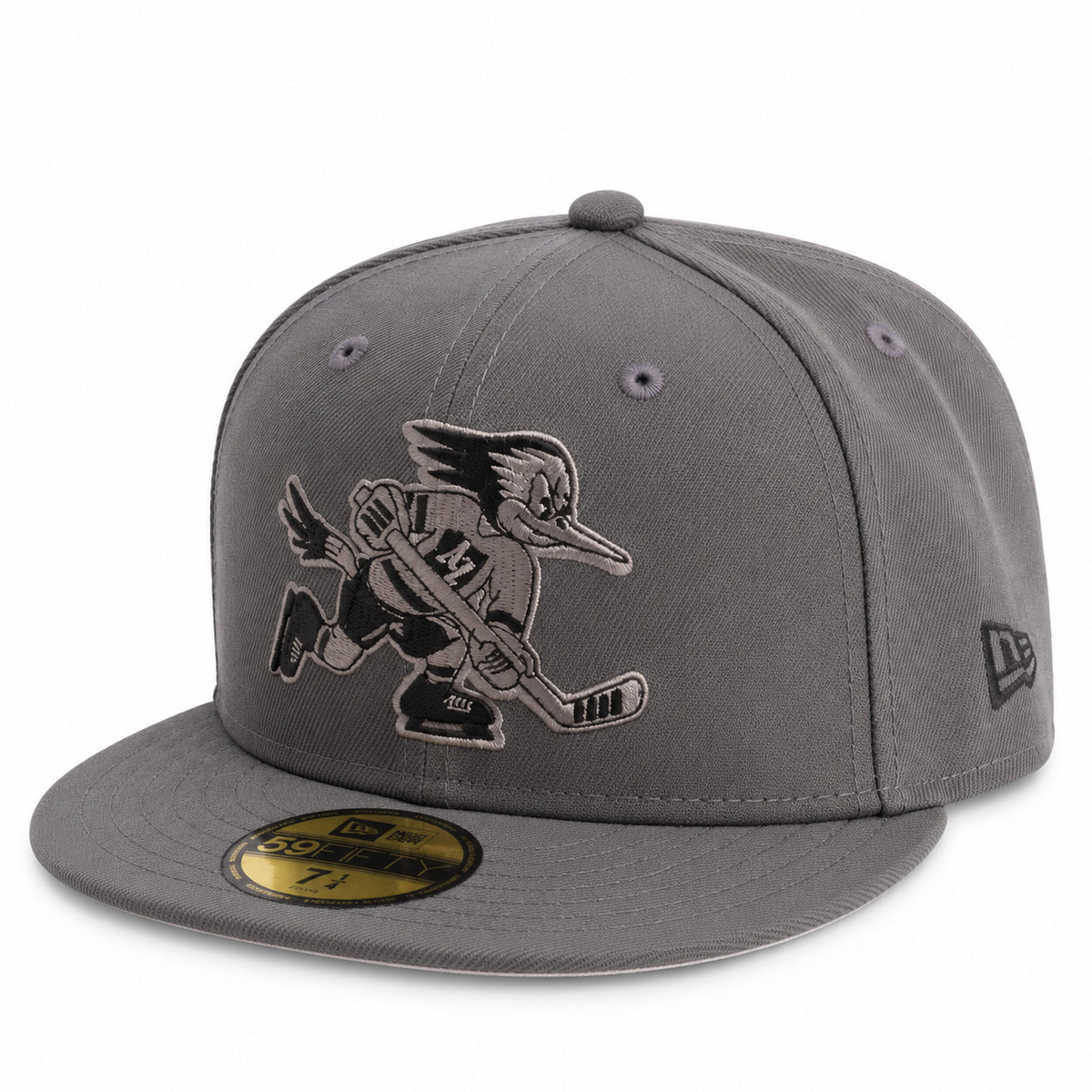 AHL Tucson Roadrunner New Era Gray & Black Primary 59FIFTY Fitted Hat- Graphite
