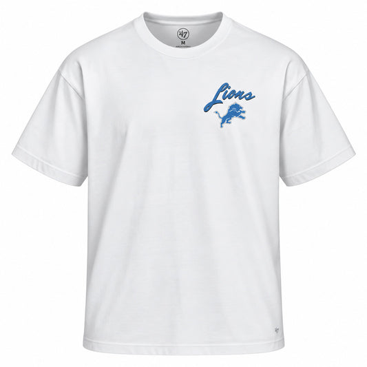 NFL Detroit Lions '47 Kickoff Backer Script T-Shirt- White