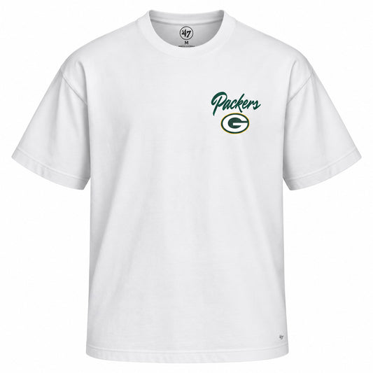 NFL Green Bay Packers '47 Kickoff Backer Script T-Shirt- White
