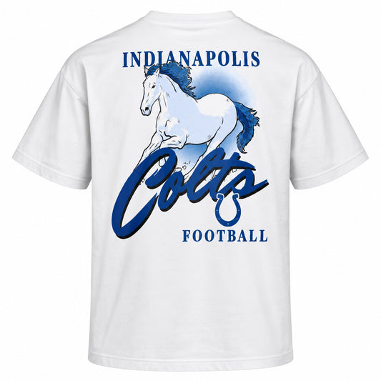 NFL Indianapolis Colts '47 Kickoff Backer Script T-Shirt- White