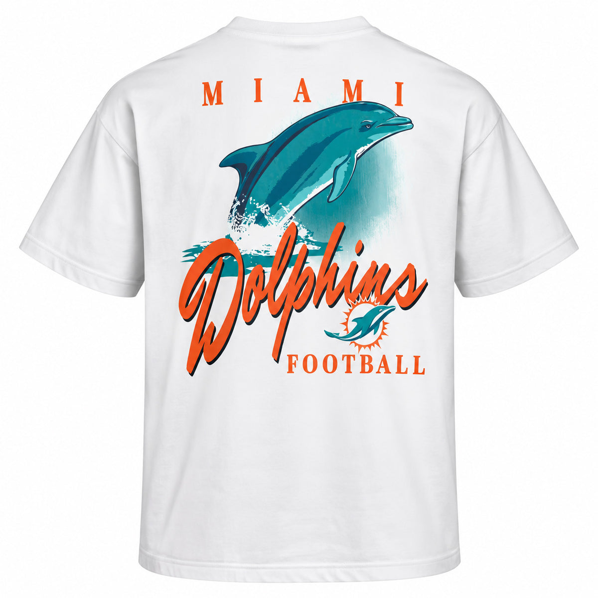 NFL Miami Dolphins '47 Kickoff Backer Script T-Shirt- White
