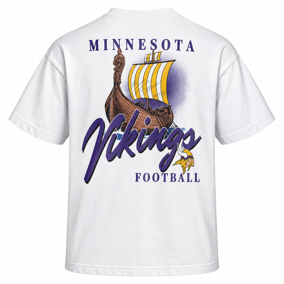NFL Minnesota Vikings '47 Kickoff Backer Script T-Shirt- White
