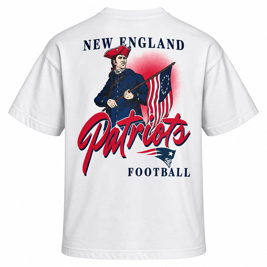 NFL New England Patriots '47 Kickoff Backer Script T-Shirt- White
