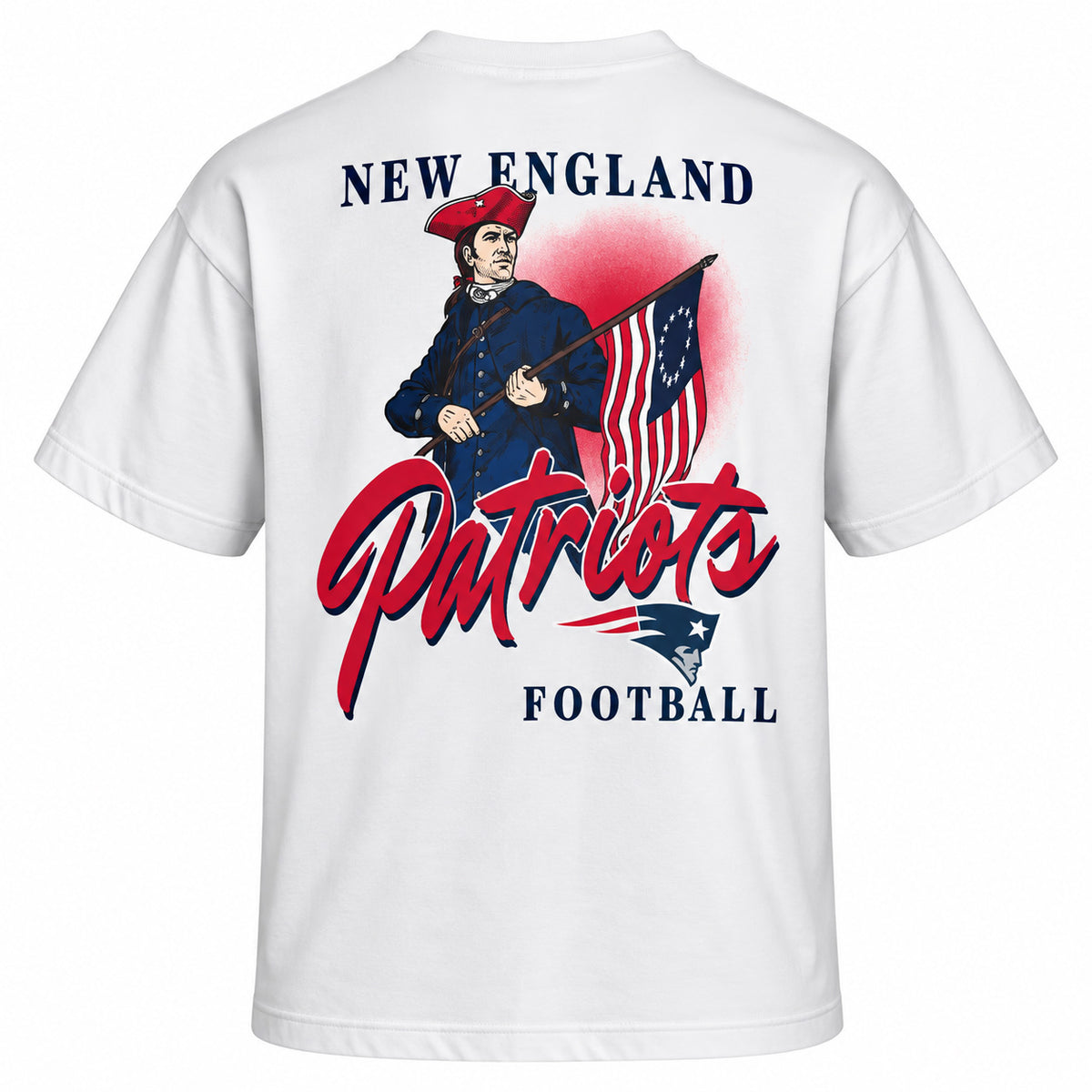 NFL New England Patriots '47 Kickoff Backer Script T-Shirt- White