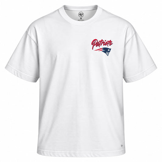 NFL New England Patriots '47 Kickoff Backer Script T-Shirt- White