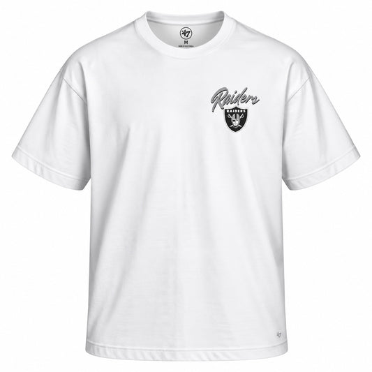 NFL Las Vegas Raiders '47 Kickoff Backer Script T-Shirt- White