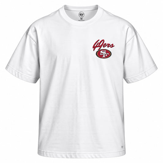 NFL San Francisco 49ers '47 Kickoff Backer Script T-Shirt- White