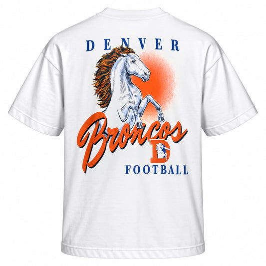 NFL Denver Broncos '47 Kickoff Backer Script T-Shirt- White