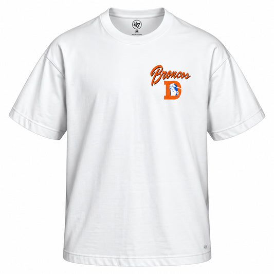 NFL Denver Broncos '47 Kickoff Backer Script T-Shirt- White