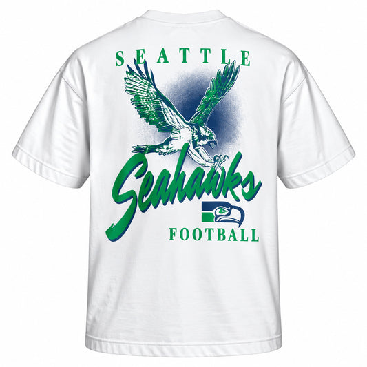 NFL Seattle Seahawks '47 Kickoff Backer Script T-Shirt- White