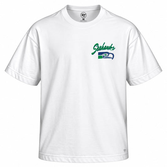 NFL Seattle Seahawks '47 Kickoff Backer Script T-Shirt- White