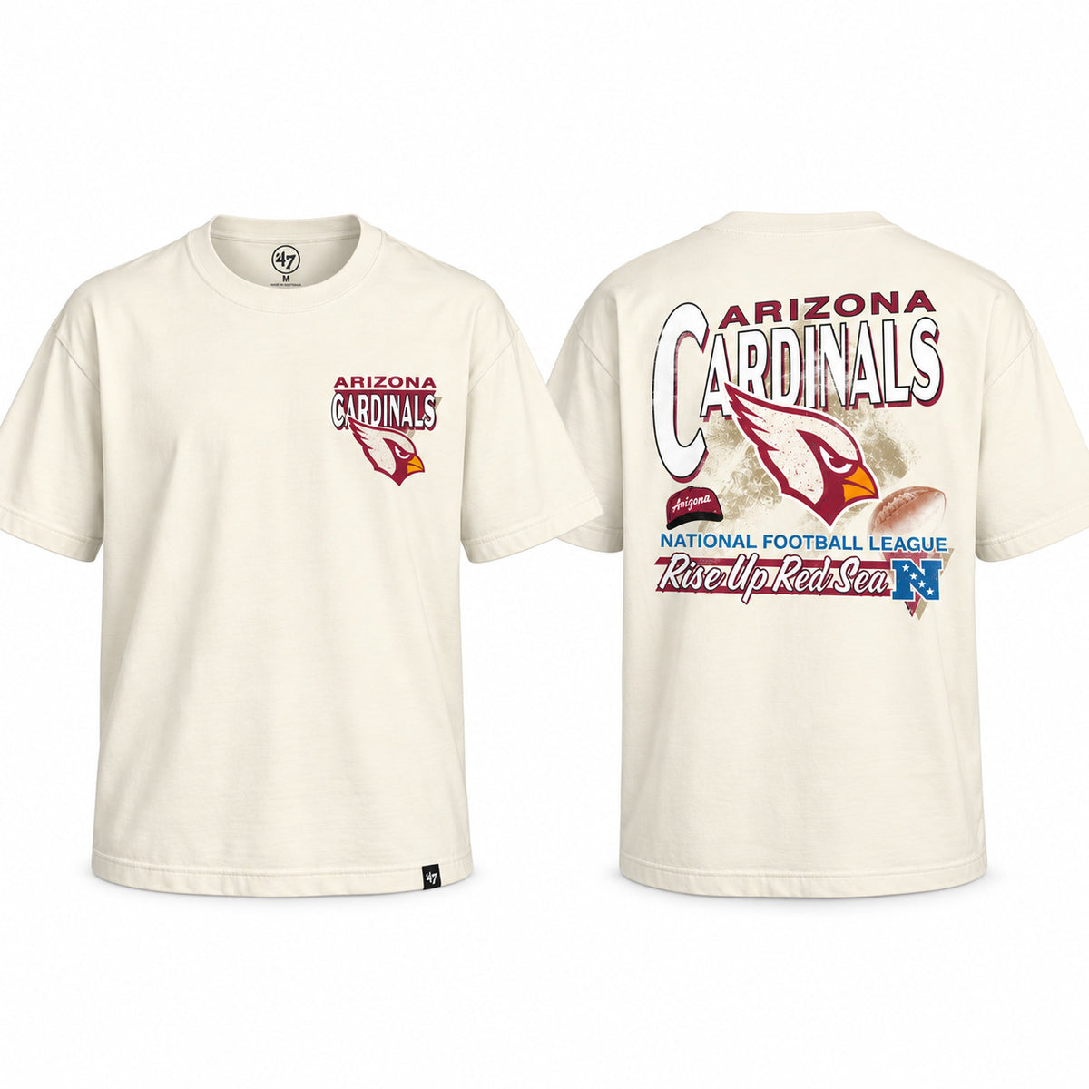 NFL Arizona Cardinals '47 Rivalry Underbar Foundation T-Shirt- Cream