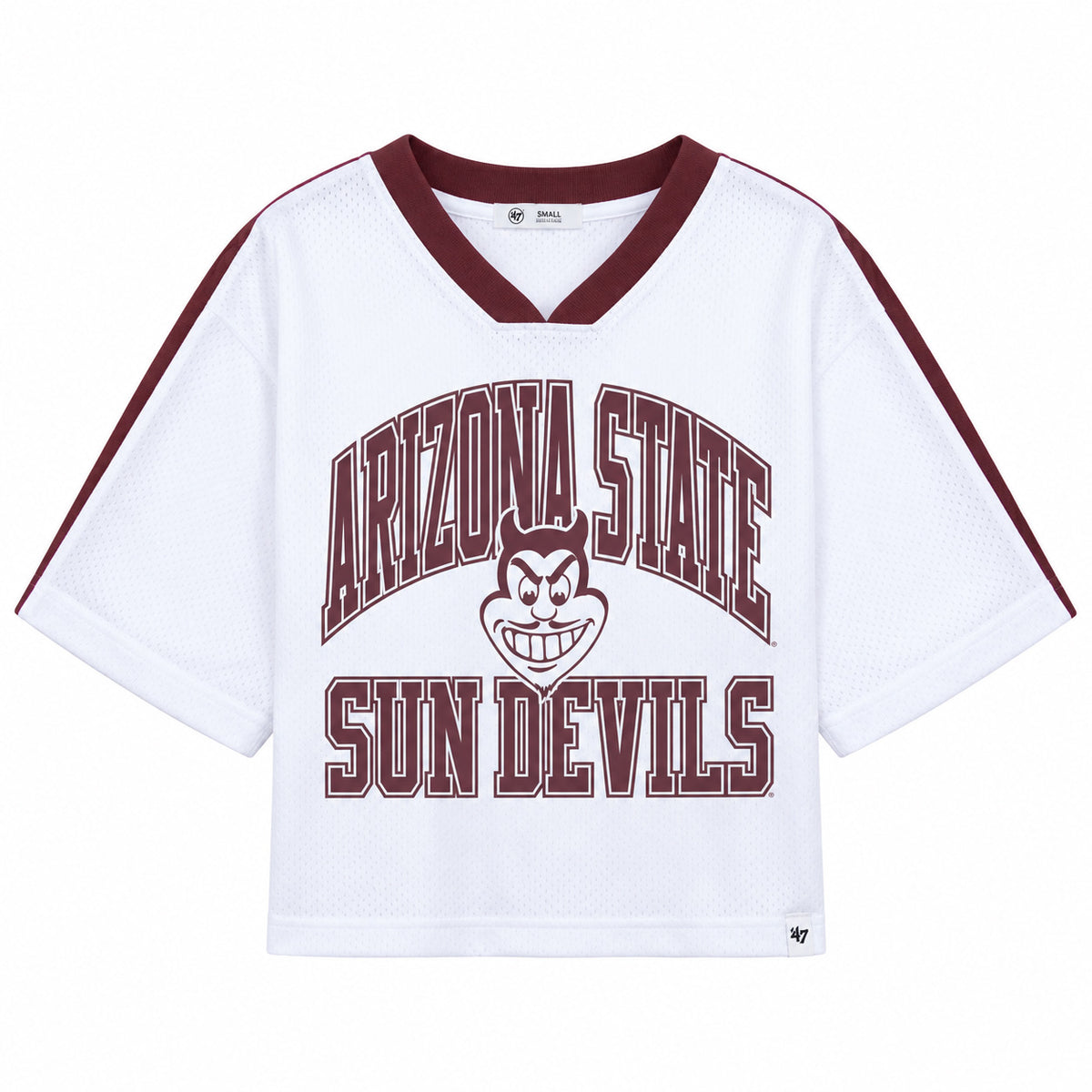 NCAA Arizona State Sun Devils Women's '47 Overarch Drop Needle Top- White