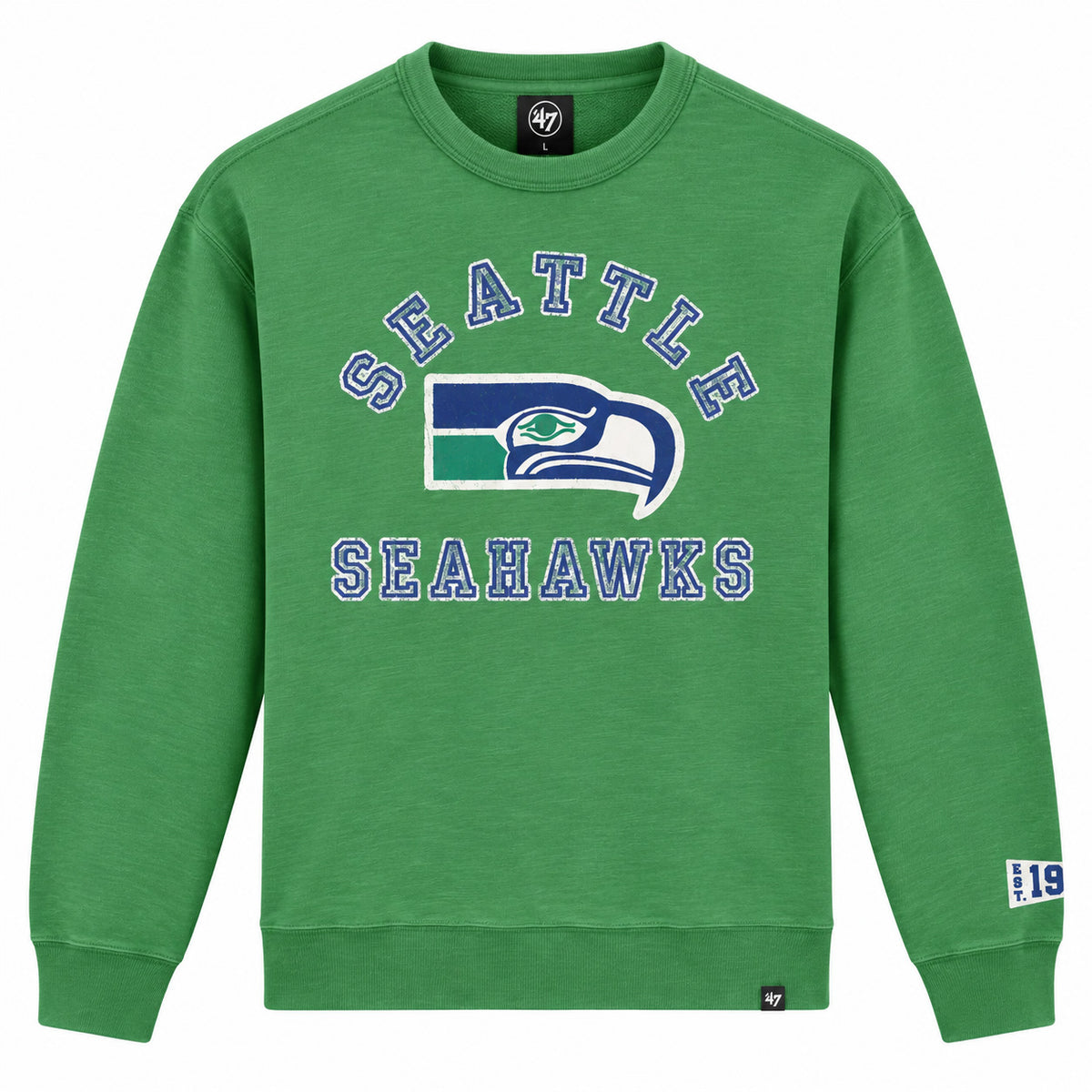 NFL Seattle Seahawks '47 Calderwood Terry Crewneck Sweater- Green