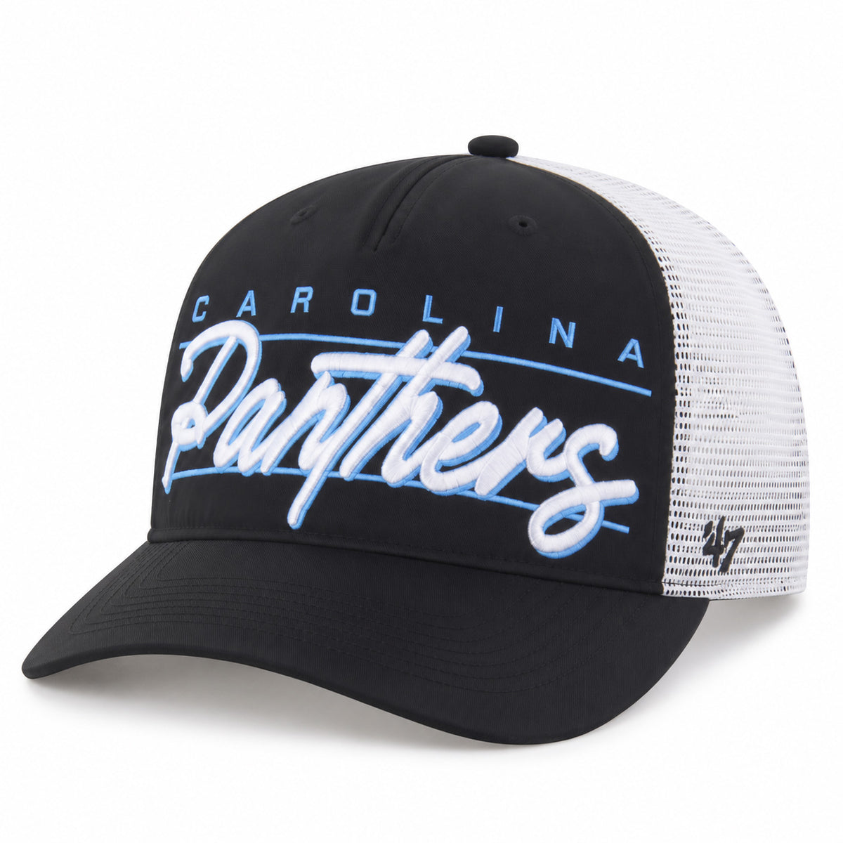 NFL Carolina Panthers '47 Condor Hitch Relaxed Fit Adjustable Snapback Hat- Black