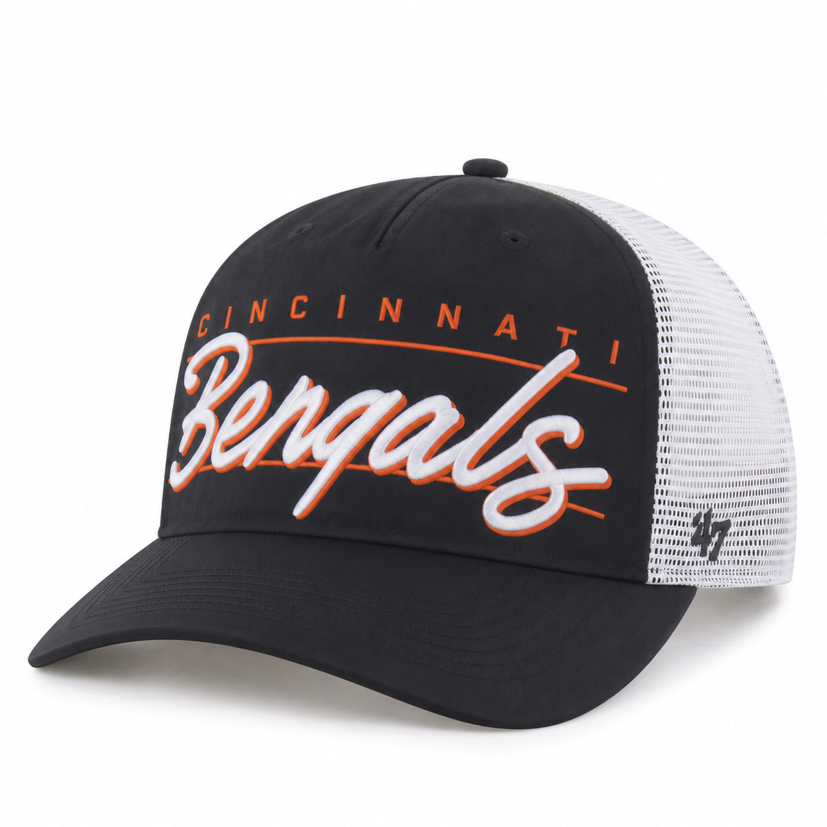 NFL Cincinnati Bengals '47 Condor Hitch Relaxed Fit Adjustable Snapback Hat- Black
