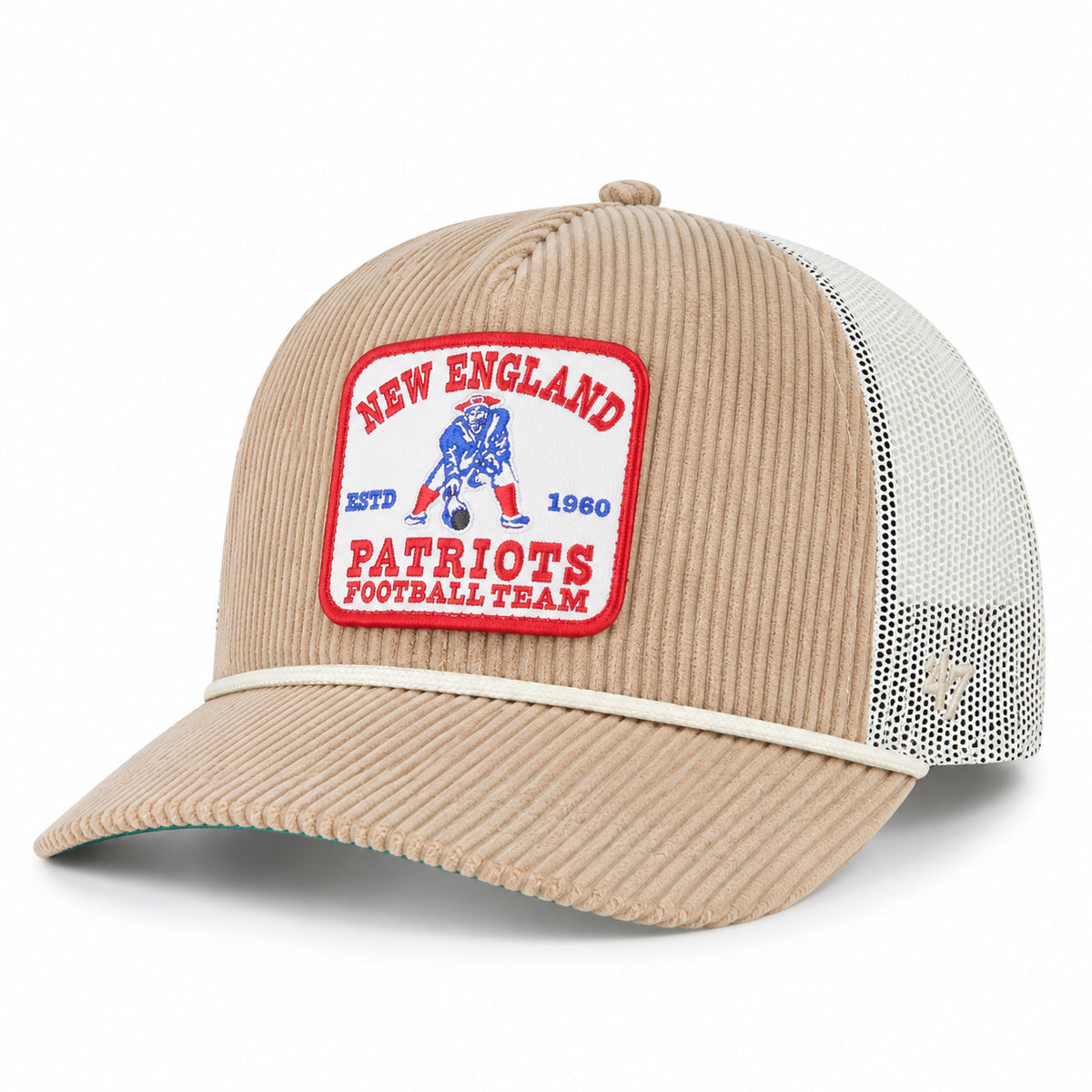 NFL New England Patriots '47 Cordlandia Hitch Relaxed Fit Adjustable Snapback Hat- Tan