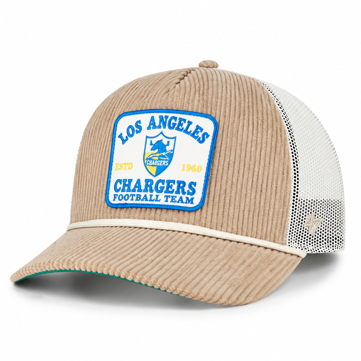 NFL Los Angeles Chargers '47 Cordlandia Hitch Relaxed Fit Adjustable Snapback Hat- Tan