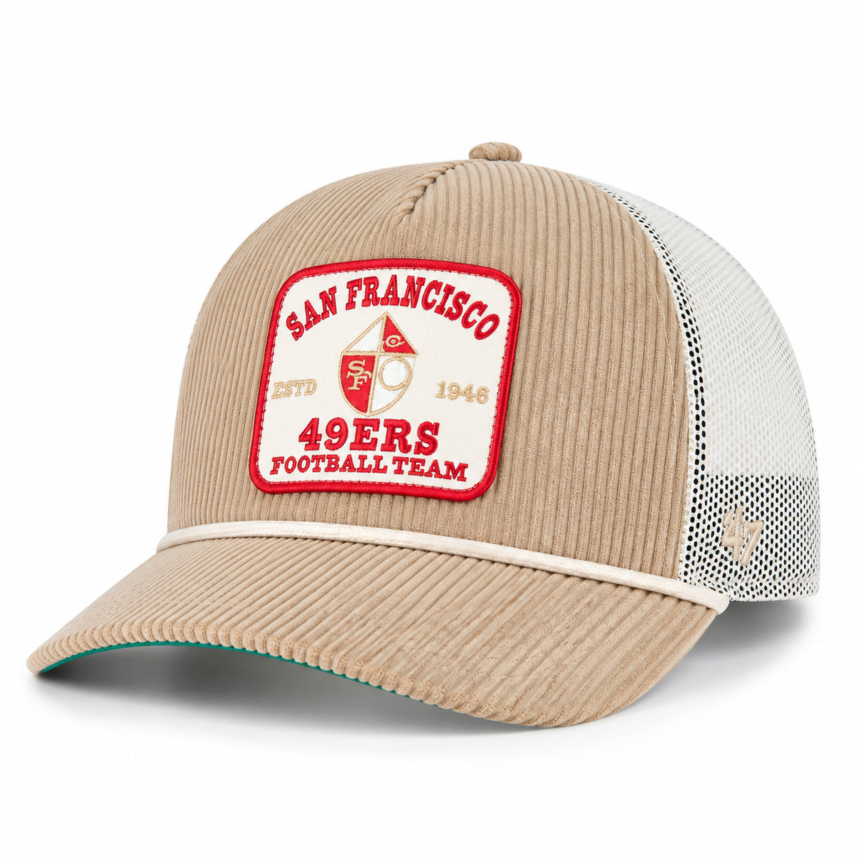 NFL San Francisco 49ers '47 Cordlandia Hitch Relaxed Fit Adjustable Snapback Hat- Tan