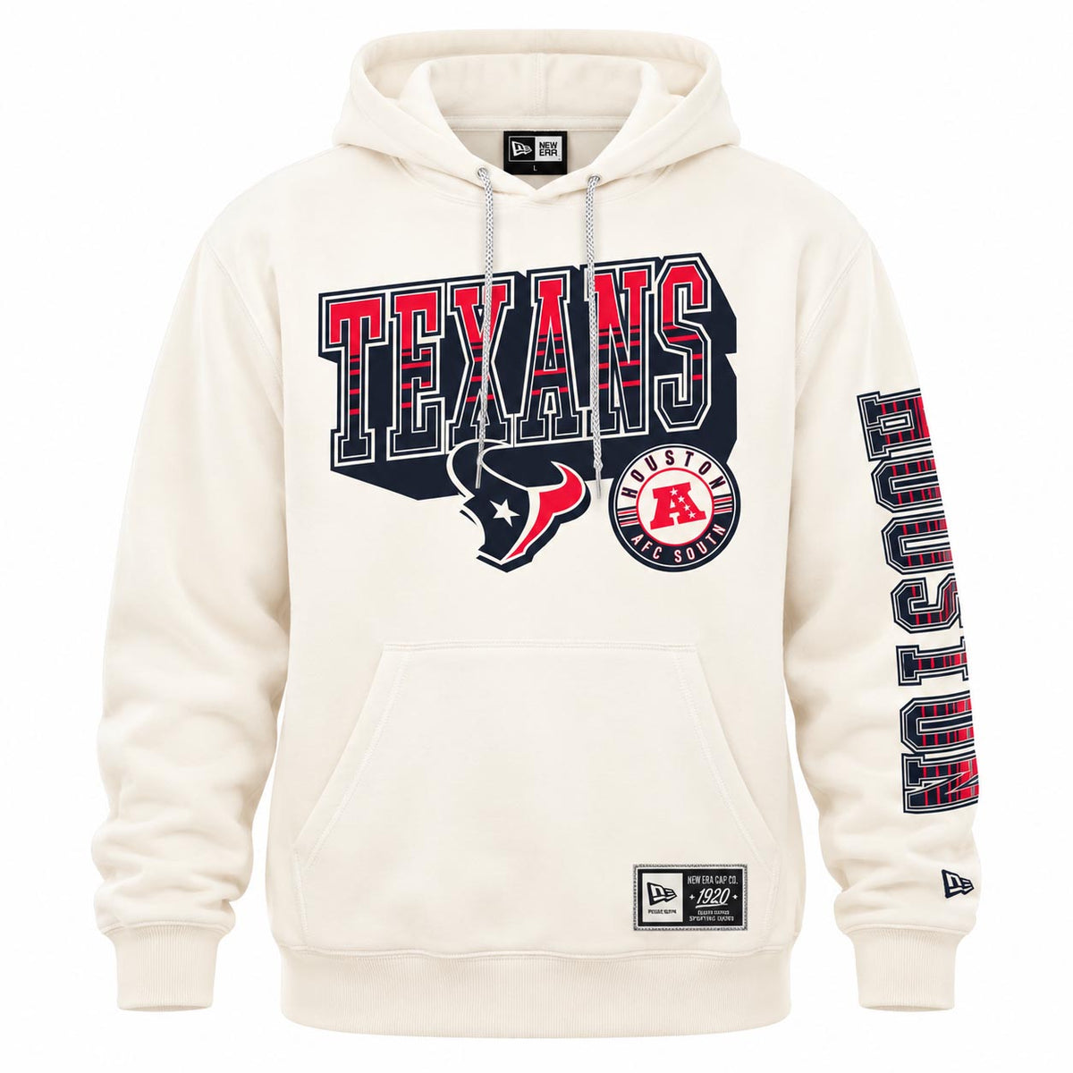 NFL Houston Texans New Era Heavy Pullover Hoodie- Cream