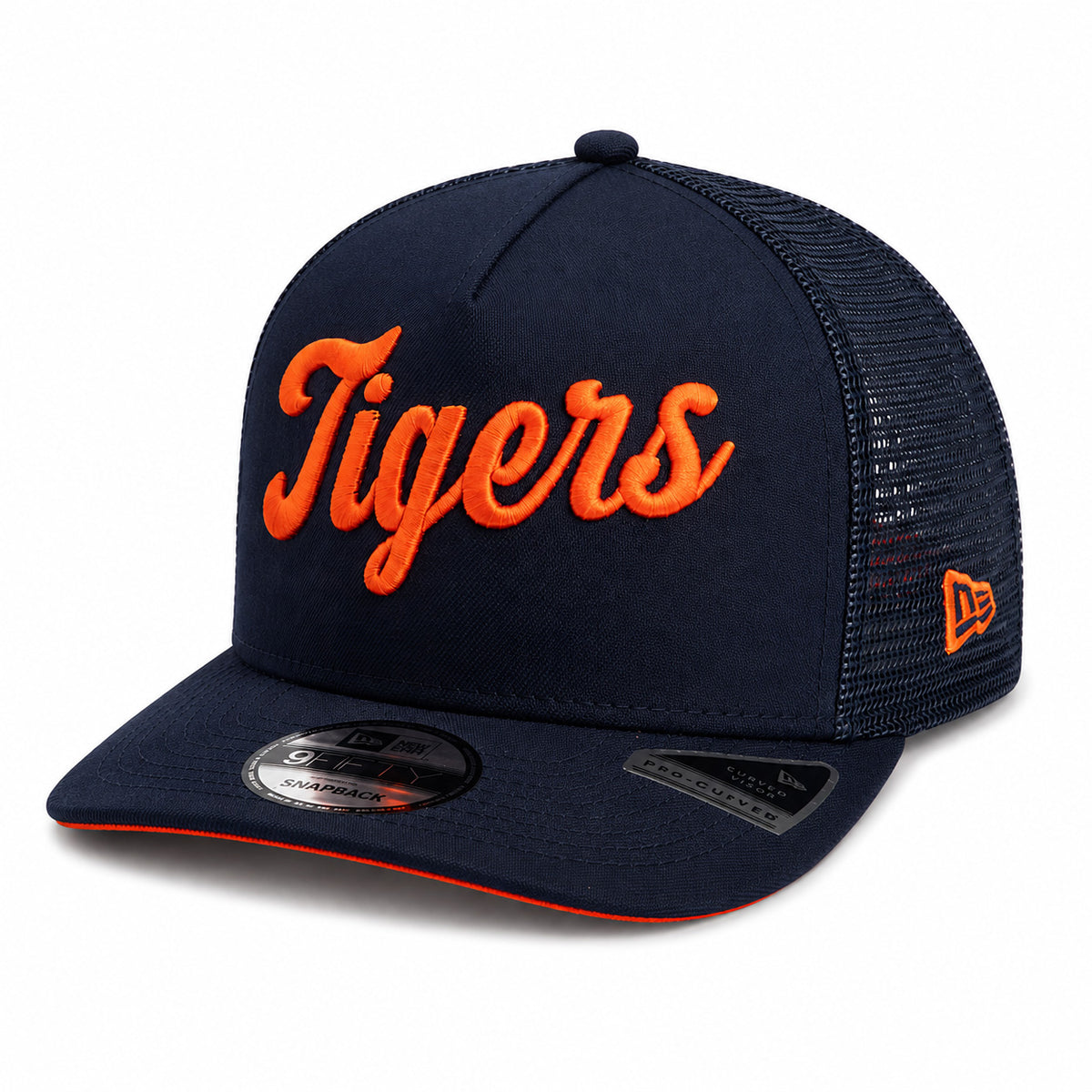 MLB Detroit Tigers New Era Trucker 9FIFTY A-Frame Snapback Hat- Navy