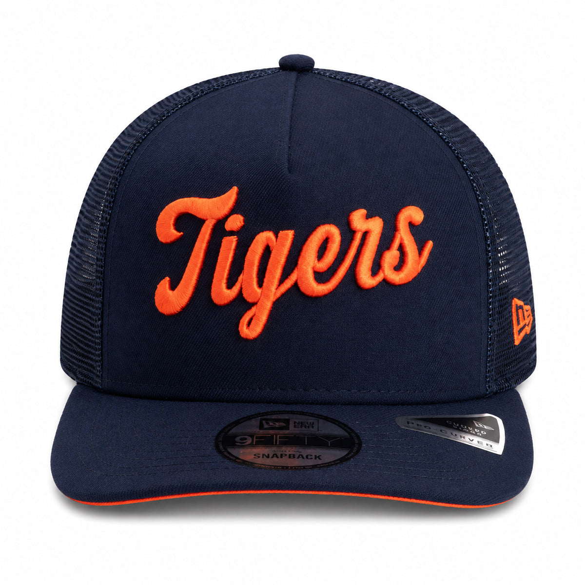 MLB Detroit Tigers New Era Trucker 9FIFTY A-Frame Snapback Hat- Navy