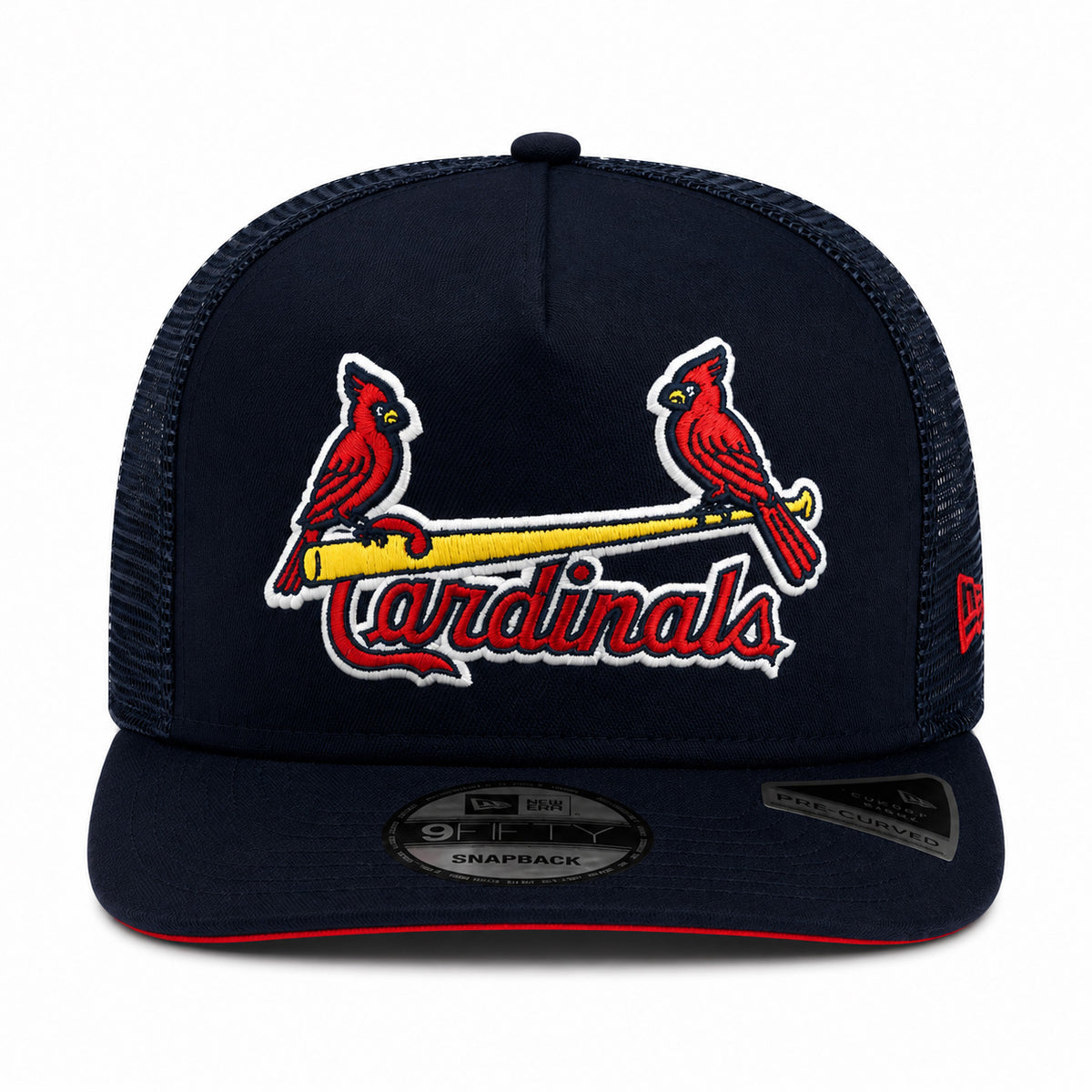 MLB St. Louis Cardinals New Era Trucker 9FIFTY A-Frame Snapback Hat- Navy