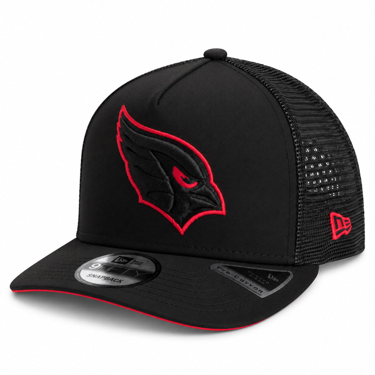 NFL Arizona Cardinals New Era Red Eye Trucker 9FIFTY A-Frame Snapback Hat- Black