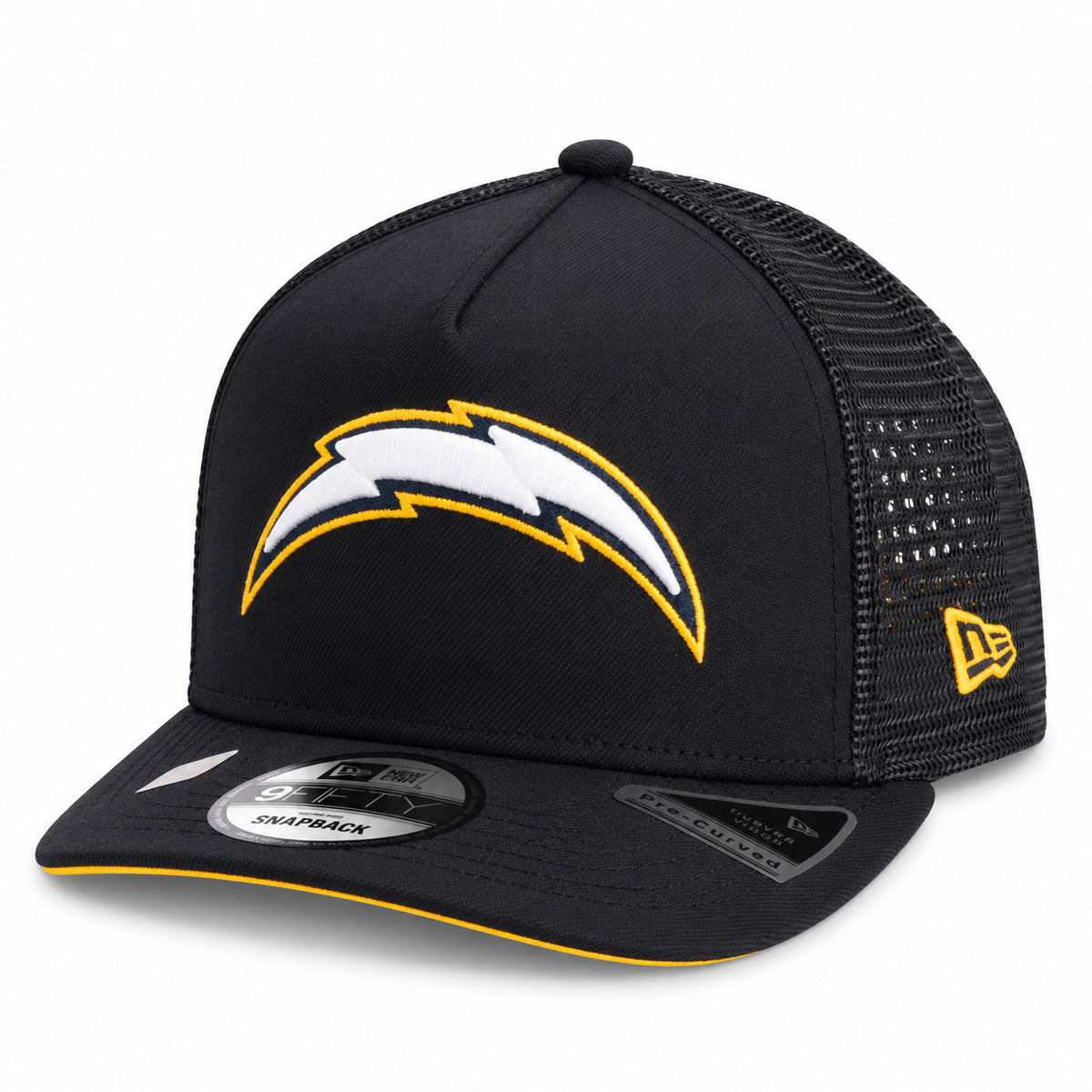 NFL Los Angeles Chargers New Era Trucker 9FIFTY A-Frame Snapback Hat- Navy