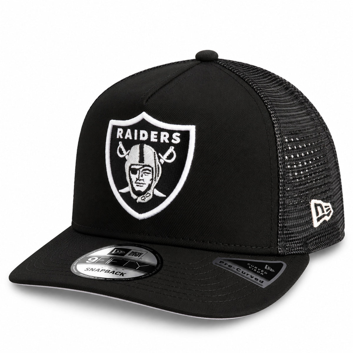 NFL Las Vegas Raiders New Era Trucker 9FIFTY A-Frame Snapback Hat- Black