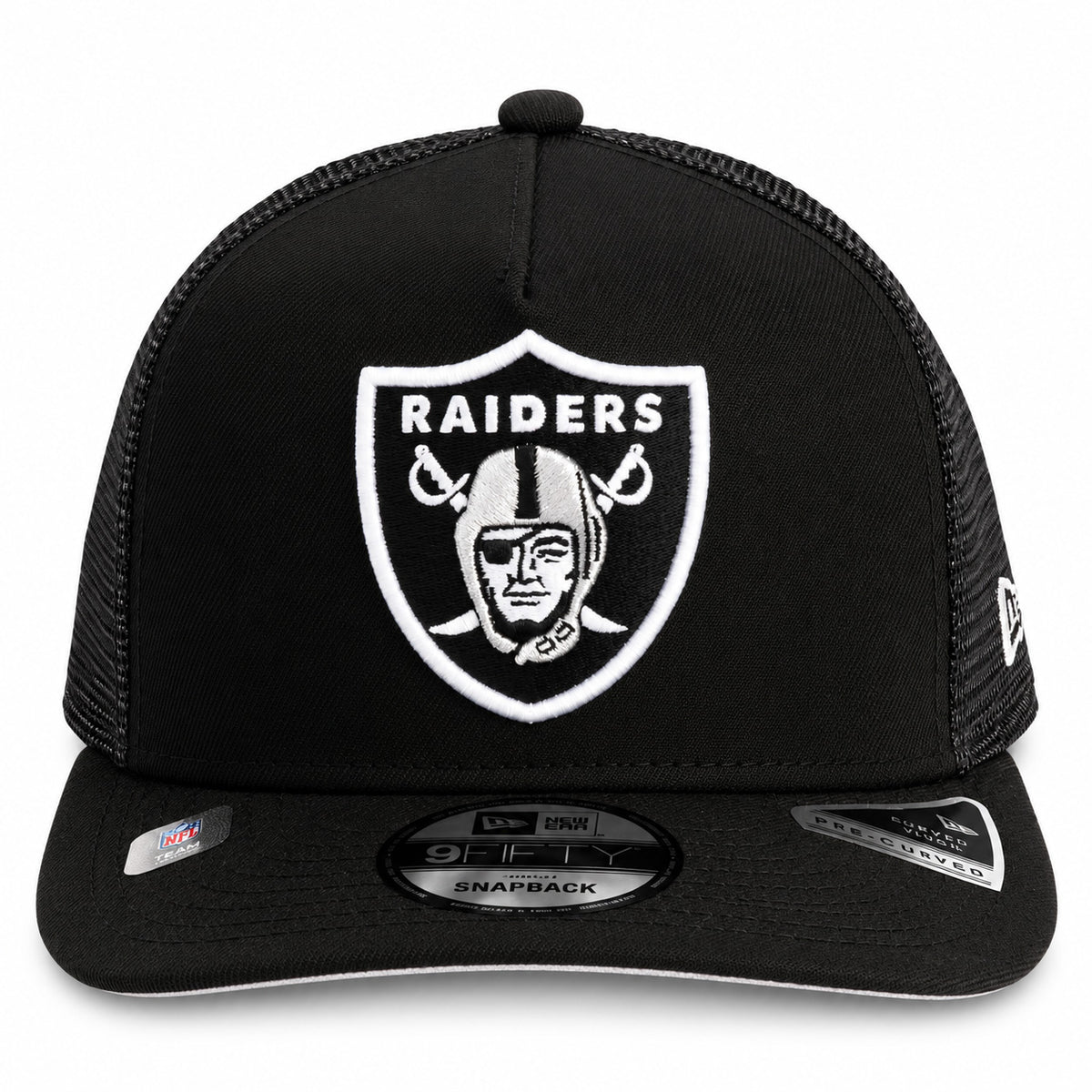 NFL Las Vegas Raiders New Era Trucker 9FIFTY A-Frame Snapback Hat- Black