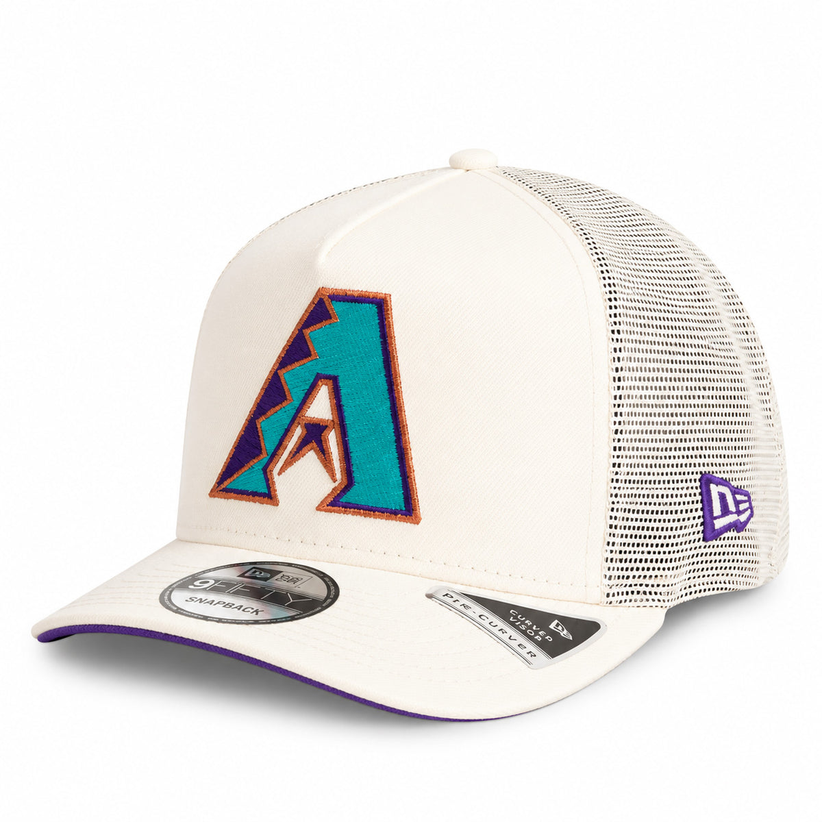 MLB Arizona Diamondbacks New Era Cooperstown A Trucker 9FIFTY A-Frame Snapback Hat- Cream